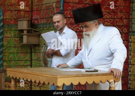 Nicht exklusiv: KIEW, UKRAINE - 24. SEPTEMBER 2023 - Oberrabbiner von Kiew und der Ukraine, Präsident der Union jüdischer religiöser Organisationen der Ukraine Stockfoto