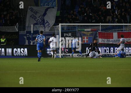 Como, Italien, September 27 2023, Nicholas Ioannou (Como 1907) während Como 1907 gegen UC Sampdoria, italienisches Fußballspiel der Serie B in Como, Italien, September 27 2023 Stockfoto