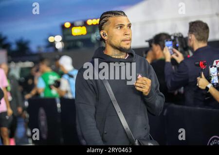 Fort Lauderdale, USA, 27. September 2023 Andre Yedlin trifft zwischen Miami CF und Houston Dynamo, Lamar Hunt Open Cup Finale, Credit: Chris Arjoon/Photo Stockfoto