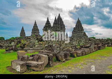 Candi Prambanan Tempel. Java. Indonesien Stockfoto