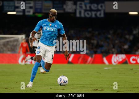 27. September 2023, Neapel, Kampanien, Italien: Victor Osimhen von Neapel während des Fußballspiels Der Serie A SSC Napoli - Udinese Calcio, Stadio Maradona Neapel, Italien. (Bild: © Ciro de Luca/ZUMA Press Wire) NUR REDAKTIONELLE VERWENDUNG! Nicht für kommerzielle ZWECKE! Stockfoto