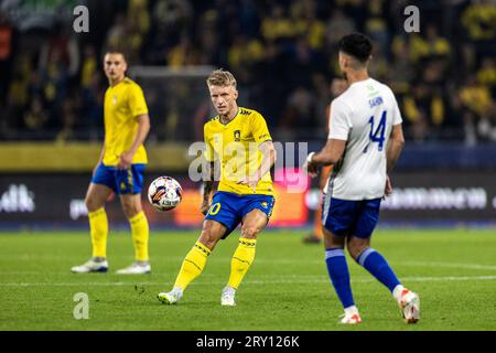 Broendby, Dänemark. 27. September 2023. Daniel Wass (10) von Broendby IF beim Oddset Pokalen-Spiel zwischen HIK und Broendby IF im Brondby Stadium. (Foto: Gonzales Photo - Teis Markfoged). Quelle: Gonzales Photo/Alamy Live News Stockfoto