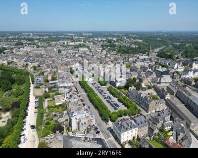 Dinan Stadt Bretagne, Frankreich Drohne, Luft Stockfoto