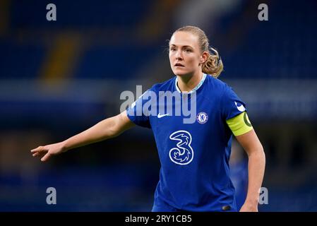 Aktenfoto vom 22-12-2022 von Chelsea Magdalena Eriksson. Während Skipper Magda Eriksson und Pernille Harder im Laufe des Sommers bemerkenswerte Abfahrten waren, gab es auffällige Unterschriften wie Catarina Macario und Ashley Lawrence, die sich einem Blues-Team mit Stars wie Sam Kerr, Millie Bright und Lauren James anschlossen. der bei der Weltmeisterschaft für England manchmal so hell glänzte. Ausgabedatum: Donnerstag, 28. September 2023. Stockfoto