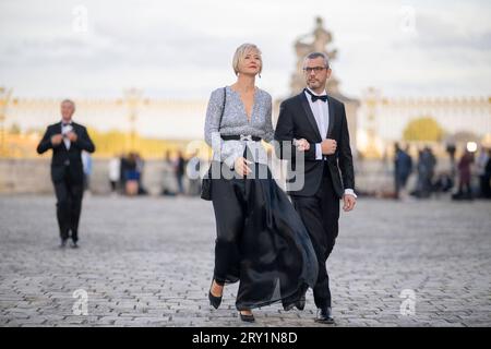 Sylvie Schirm und Alexis Kohler beim Staatsbankett im Schloss Versailles bei Paris, Frankreich am 20. September 2023, am ersten Tag eines Staatsbesuchs in Frankreich. Foto: Eliot Blondet/ABACAPRESS.COM Stockfoto