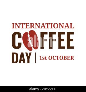 Internationaler Kaffeetag Vektor Illustration. Internationales Kaffeetageskonzept. Oktober. Geeignet für Grußkarten, Poster und Bannerhintergrund. V Stock Vektor