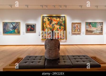 Blick auf den neuen Flügel der National Gallery of Scotland in Edinburgh Schottland, Großbritannien Stockfoto