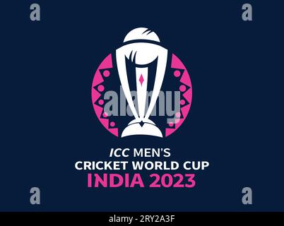 ICC Männer Cricket World Cup Logo 2023 Vektor Stock Vektor