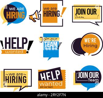 Wir stellen Banner für Stellenausschreibungen ein Stock Vektor