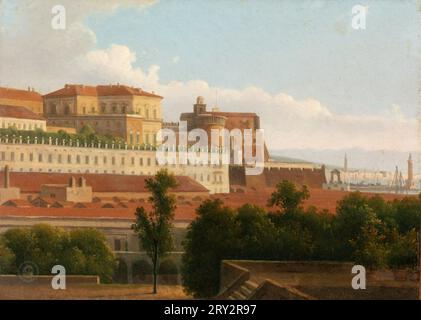 Alexandre-Hyacinthe Dunouy - Palazzo reale und Hafen, Neapel Stockfoto