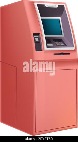 Geldautomat von Bank, Vektor Stock Vektor