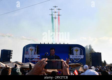 Rom, Italien. September 2023 28. Rom Italien. 28. September 2023, Eröffnungszeremonie während des Ryder Cup 2023 im Marco Simone Golf & Country Club am 28. September 2023 in Rom. Quelle: Unabhängige Fotoagentur/Alamy Live News Stockfoto