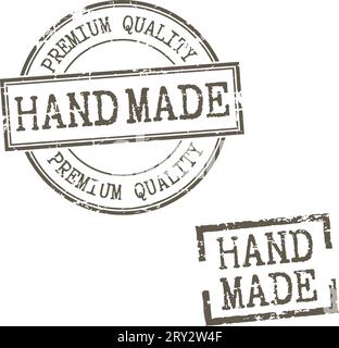 Grunge-Stempel „handgemacht“ Stock Vektor
