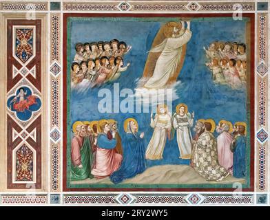Der Aufstieg von Giotto in der Scrovegni-Kapelle, Padua Stockfoto