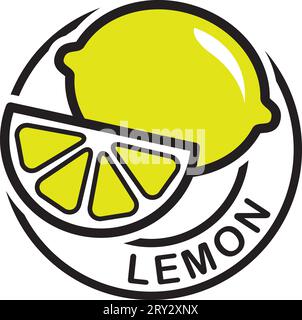 Runder Stempel „Lemon“ Stock Vektor