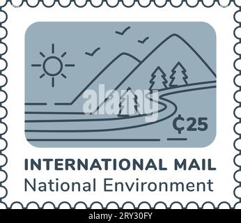 Internationale Post, nationaler Umweltvektor Stock Vektor