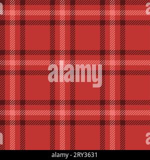 Nahtloses Karomuster (Schottenmuster). Rot, rosa, braune Farbe Stock Vektor