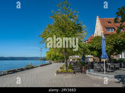 Ueberlingen am Bodensee, Seepromenade. Baden-Württemberg, Deutschland, Europa Stockfoto