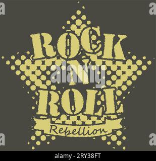 Rock 'n' Roll Rebellion Star Stock Vektor