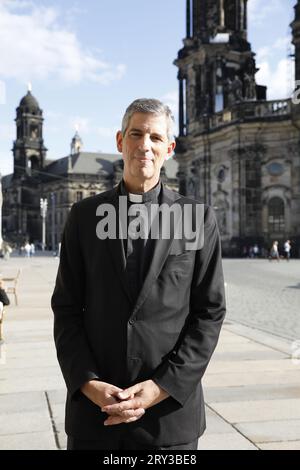 Pater Paul von Habsburg beim Empfang anlässlich der Trauung von Maria Teresita Prinzessin von Sachsen und Graf Beryl Alexandre de Saporta in der Hofki Stockfoto
