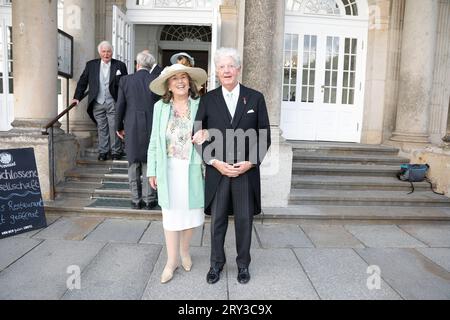 Erzherzog Michael von Habsburg-Lothringen, Enkel der Kaiserin Elisabeth (Sisi) und Ehefrau Christiana geb. Prinzessin zu Löwenstein-Wertheim-Rosenberg Stockfoto