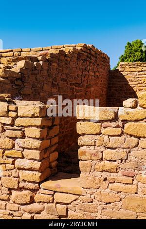 Detail von adobe Brick; Far View House; Mesa Verde National Park; Colorado; USA Stockfoto