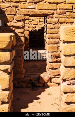 Detail von adobe Brick; Far View House; Mesa Verde National Park; Colorado; USA Stockfoto