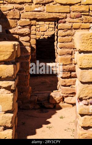 Detail von adobe Brick; Far View House; Mesa Verde National Park; Colorado; USA Stockfoto