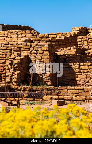 Details zum adobe Brick Far View House; Mesa Verde National Park; Colorado; USA Stockfoto