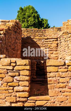 Details zum adobe Brick Far View House; Mesa Verde National Park; Colorado; USA Stockfoto