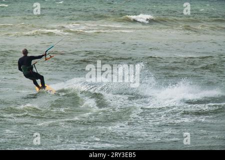 Waveboarding Northsea Stockfoto