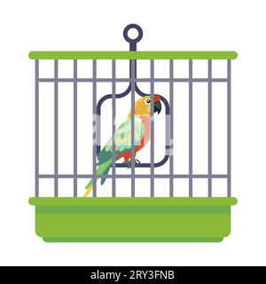 Eisenkäfig mit Kakaobarotte. Flache Vektorillustration. Stock Vektor