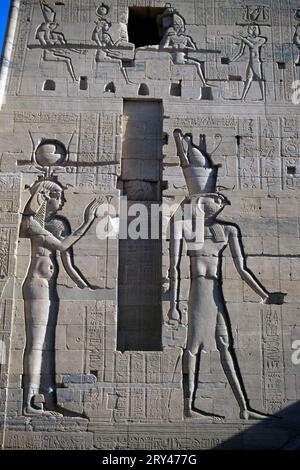 Horus-Tempel, Edfu, Ägypten Stockfoto