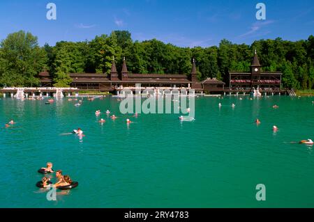 Thermalbad in Heviz, Balaton, Ungarn Stockfoto