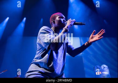 Hammersmith, London, 28.09.2023, Singer Arlo Parks bei Eventim Apollo, Hammersmith, London während der „My Soft Machine“-Tour. Quelle: John Barry/Alamy Live News Stockfoto