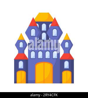 Feen-Welt-Schloss-Vektorkonzept Stock Vektor