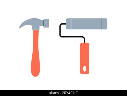 Verschiedene Vektorsätze für Arbeitswerkzeuge Stock Vektor