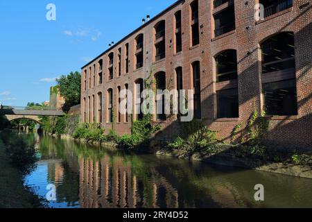 Washington DC, USA. Postindustrieller Canal Park im Stadtteil Georgetown. Stockfoto