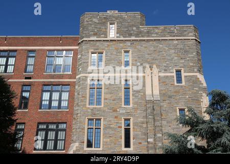 Historische Architektur der Washington D.C. Georgetown University. Renommierte Bildungseinrichtung. Stockfoto