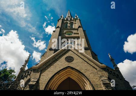 St. James Cathedral's Door in london, ontario - dez 2022. Hochwertige Fotos Stockfoto