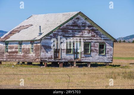 Verlassenes Haus im Nordosten von New Mexico. Stockfoto