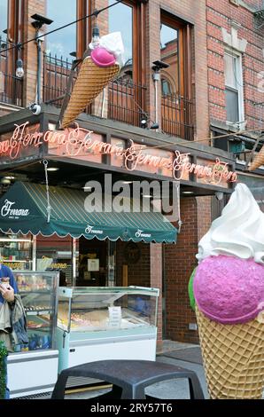 Märkte und Geschäfte von Little Italy, Manhattan, New York, USA Stockfoto