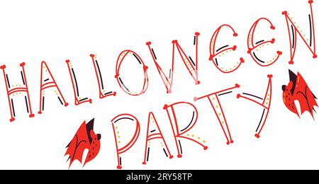 halloween Party Schriftart Stock Vektor