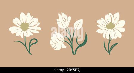 Handgezeichnete Blumenvektor-Illustration Stock Vektor