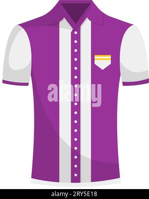 Oberteil oder Hemd von Bowlingstab Uniform, Vektor Stock Vektor