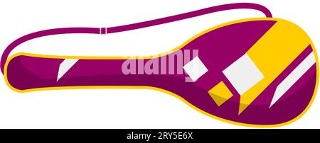 Koffer für Schläger, Badminton oder Tennissport Stock Vektor