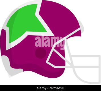 Rugby American Football Helm für Spielspieler Stock Vektor