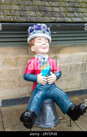 Prince Wullie von Matt Lowe Teil des Oor Wullie-Statuenweges, jetzt im Wardlaw Museum, St. Andrews Stockfoto