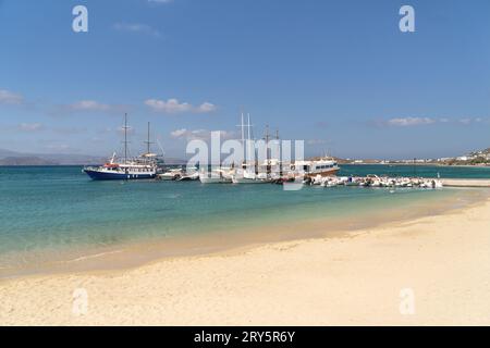 Agia Anna Strand in Agia Prokopios auf der Insel Naxos Griechenland Stockfoto