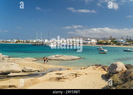 Agia Anna Strand in Agia Prokopios auf der Insel Naxos Griechenland Stockfoto